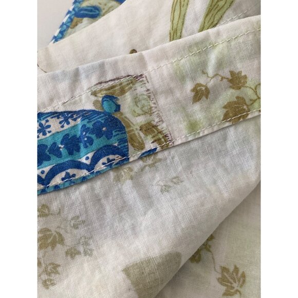 VTG Curtain 2 Panel Kitchen Retro Vegetables Basket Oil Vinegar Fabric Remnant - Picture 2 of 8